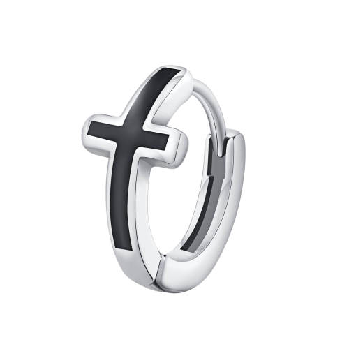 Wholesale Stainless Steel Enamel Cross Hoop Earrings