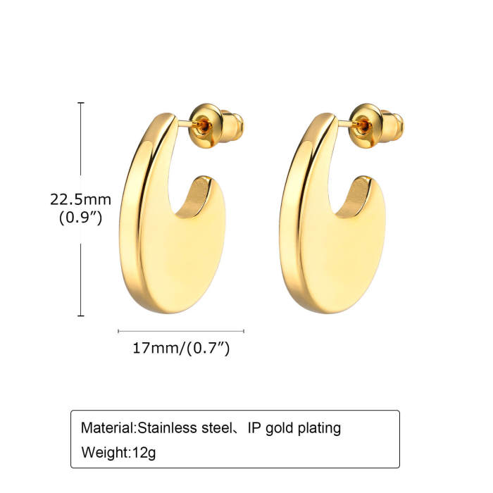 Wholesale Stainless Steel 18K Gold Plated Earring