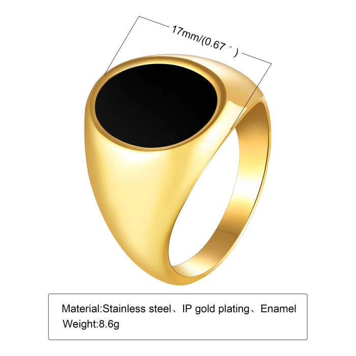 Wholesale Stainless Steel Classic Men's Seal Ring