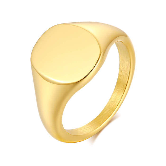 Wholesale Stainless Steel Personalized Simple Seal Ring