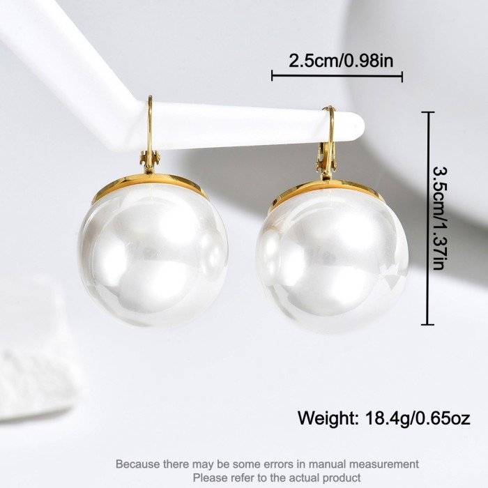 Wholesale Stainless Steel Oversized Orb Earrings