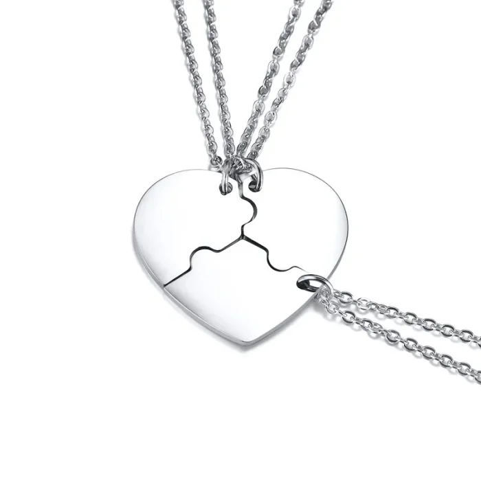 Wholesale Stainless Steel Puzzle Piece Necklace Best Friends