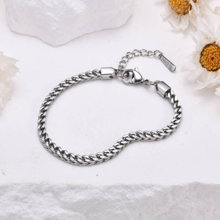 Wholesale Stainless Steel Women Foxtail Chain Bracelet