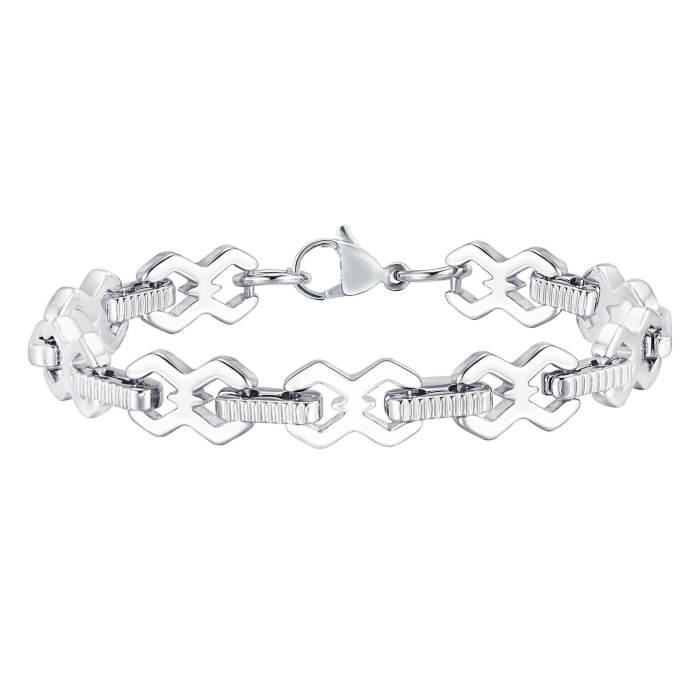 Wholesale Stainless Steel Hip Hop Geometric Bracelet