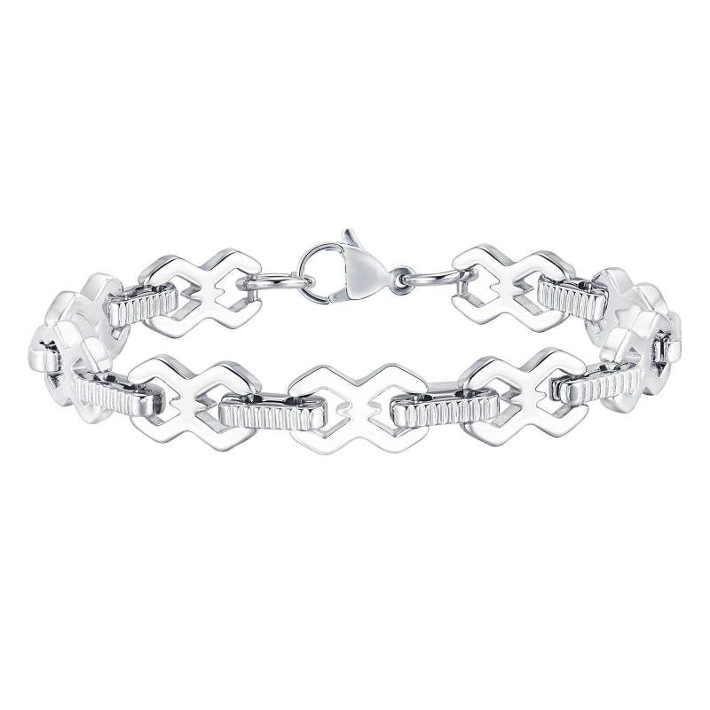 Wholesale Stainless Steel Hip Hop Geometric Bracelet