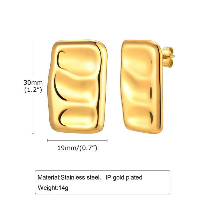 Wholesale Stainless Steel Square Stud Earrings