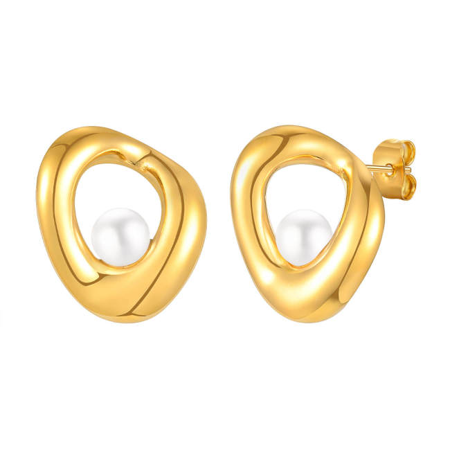 Wholesale Stainless Steel Gold Stud Earrings