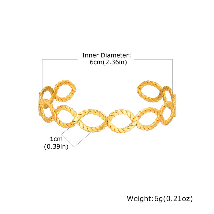 Wholesale Stainless Steel Twist Open Bangles