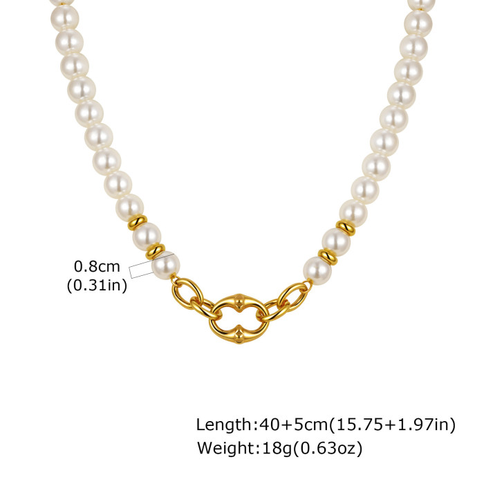 Wholesale Imitation Pearl Beaded Necklace