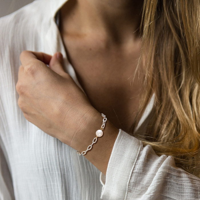 Wholesale Stainless Steel Hammered Link Bracelet and Necklace