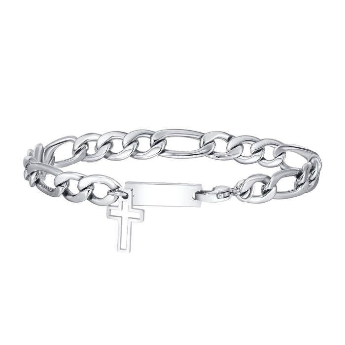 Wholesale Stainless Steel Custom Bracelet with Corss