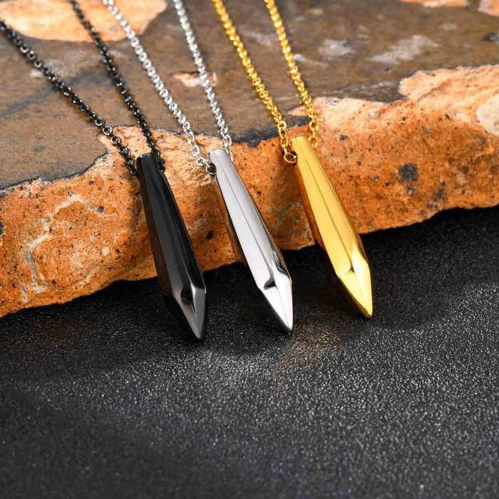 Wholesale Stainless Steel Bullet Necklace