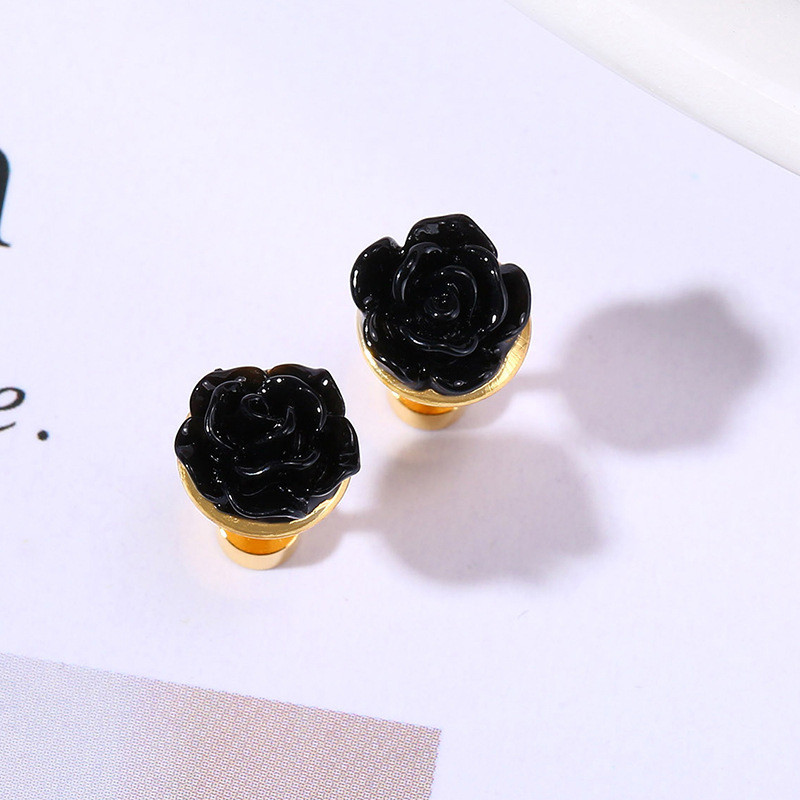 Wholesale Stainless Steel Women Rose Flower Stud Eearrings Online