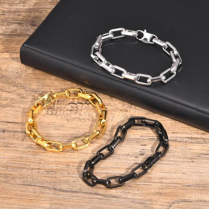 Wholesale Stainless Steel Chunky Paperclip Link Chain Bracelet