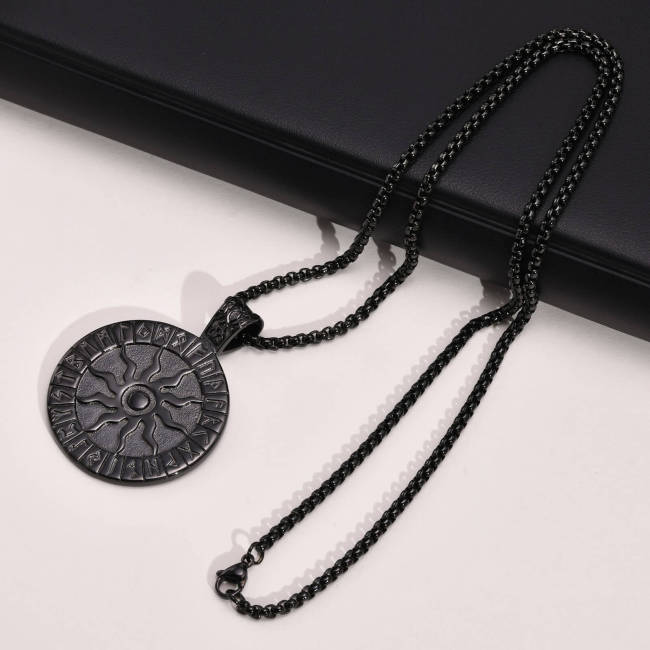 Wholesale Stainless Steel Viking Sun Rune Pendant