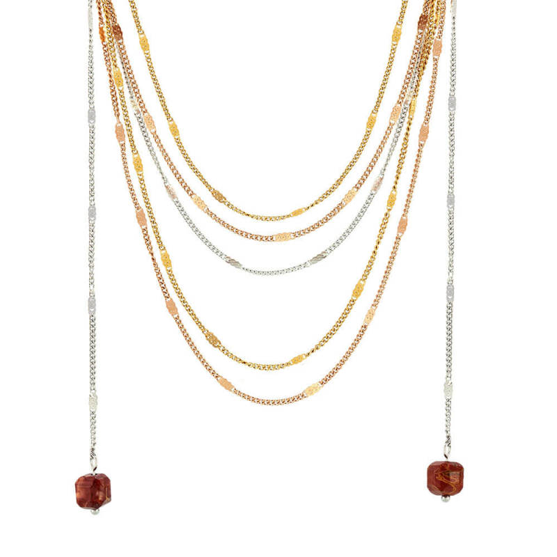 Wholesale Stainless Steel Multi-Layered Chain Necklace