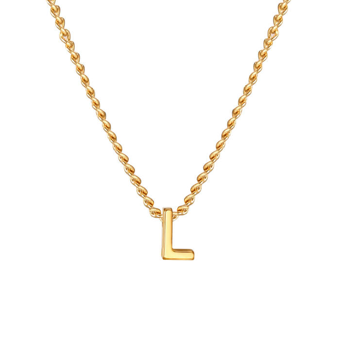 Wholesale Stainless Steel Minimalist Initials Necklace