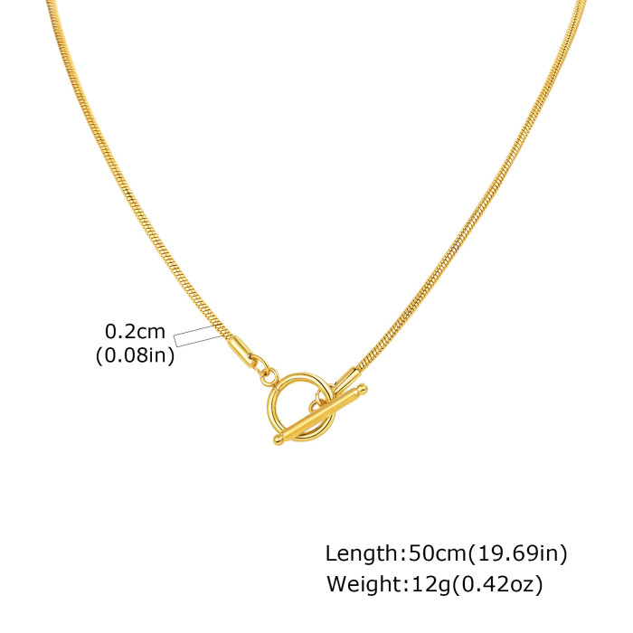 Wholesale Stainless Steel OT Buckle Chain Necklace