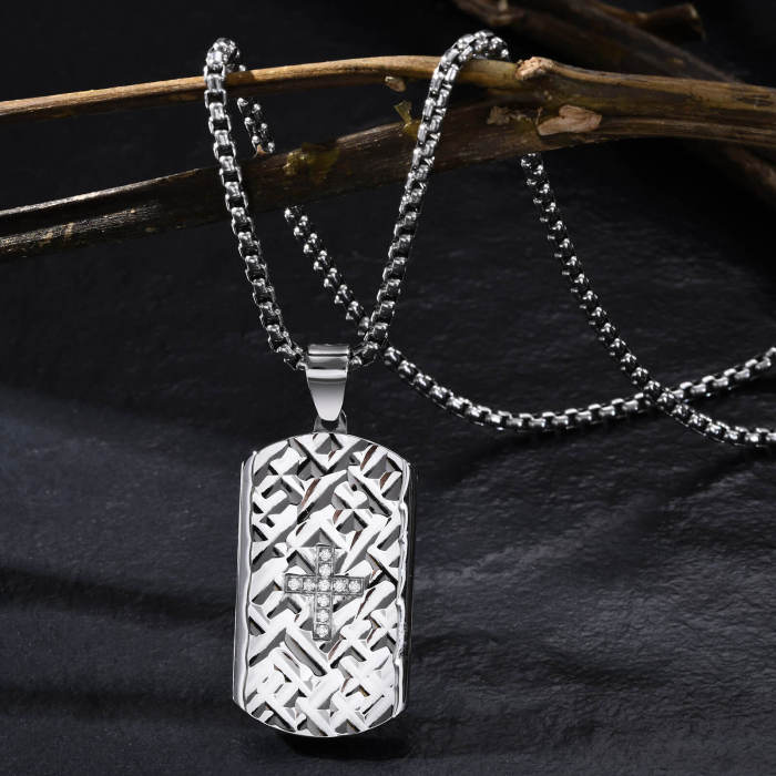 Wholesale Stainless Steel Fashion Men Tag Pendants