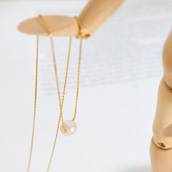 Wholesale Stainless Steel Pearl Pendant Necklace
