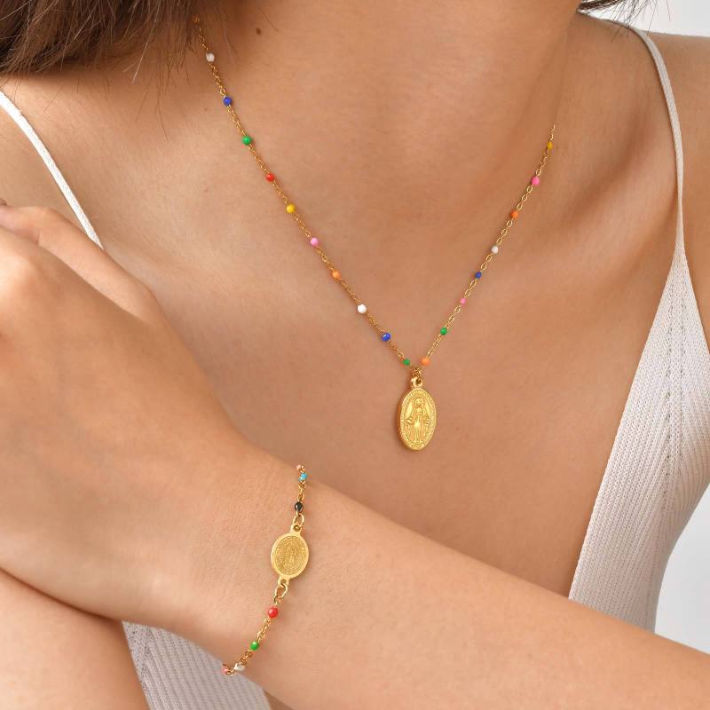 Wholesale Stainless Steel Colorful Beads Bracelet
