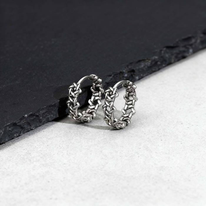 Stainless Steel Chain Hoop Earrings Wholesale