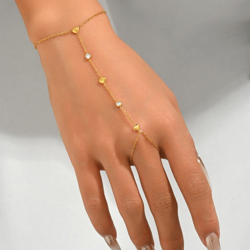 Wholesale Stainless Steel Puffy Heart Slave Bracelet