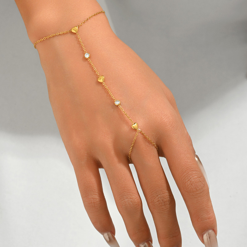 Wholesale Stainless Steel Puffy Heart Slave Bracelet