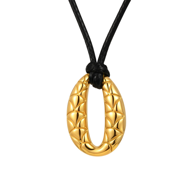 Wholesale Stainless Steel Fishscale Oval Pendant