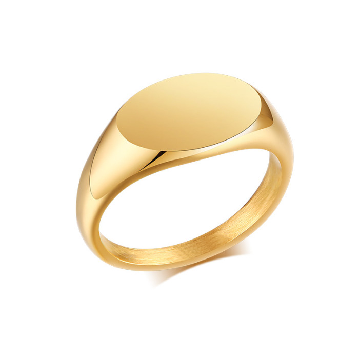 Wholesale Steel Women's Engraving Signet Ring