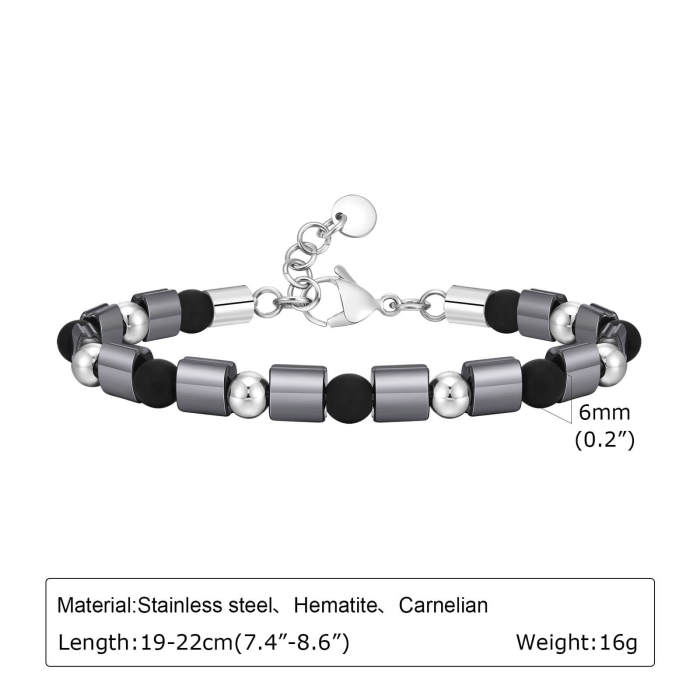 Wholesale Black Gallstone Hematite Beaded Bracelets