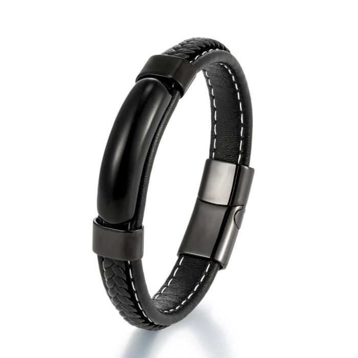 Wholesale Men's Natural Stone Leather Bracelet