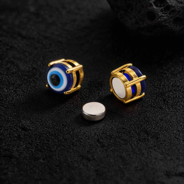 Wholesale Stainless Steel Evil Eye Magnetic Earrings