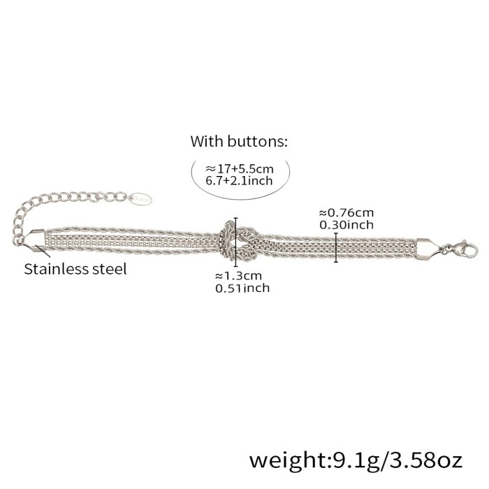 Wholesale Stainless Steel Knot Chain Bracelet