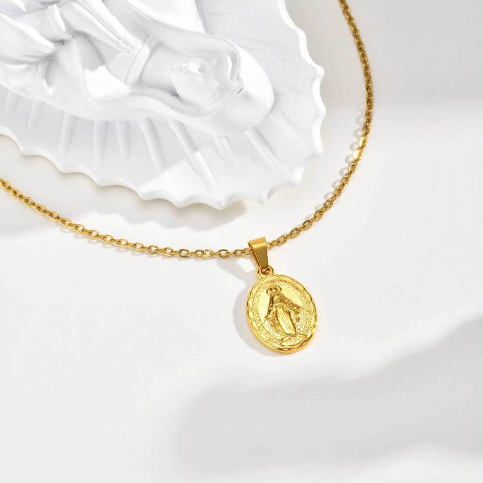 Wholesale Stainless Steel Virgin Mary Pendants