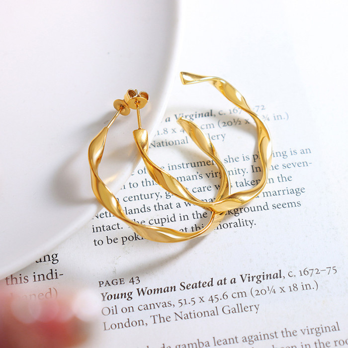 Wholesale Stainless Steel Möbius Earrings