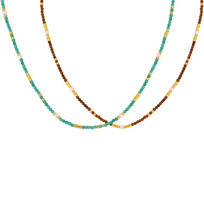 Wholesale Minimal Color Beaded Necklace for Women
