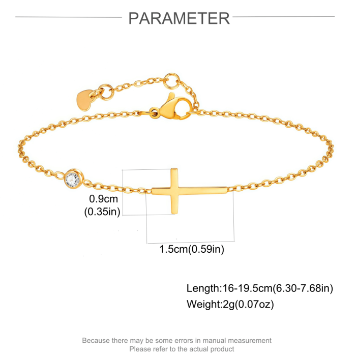 Wholesale Stainless Steel Cross CZ Necklace