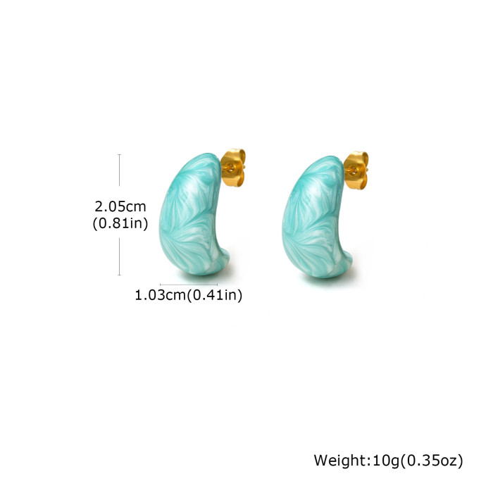 Wholesale Stainless Steel Colored Earrings