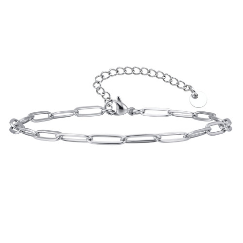 Wholesale Stainless Steel Paperclip Link Anklet