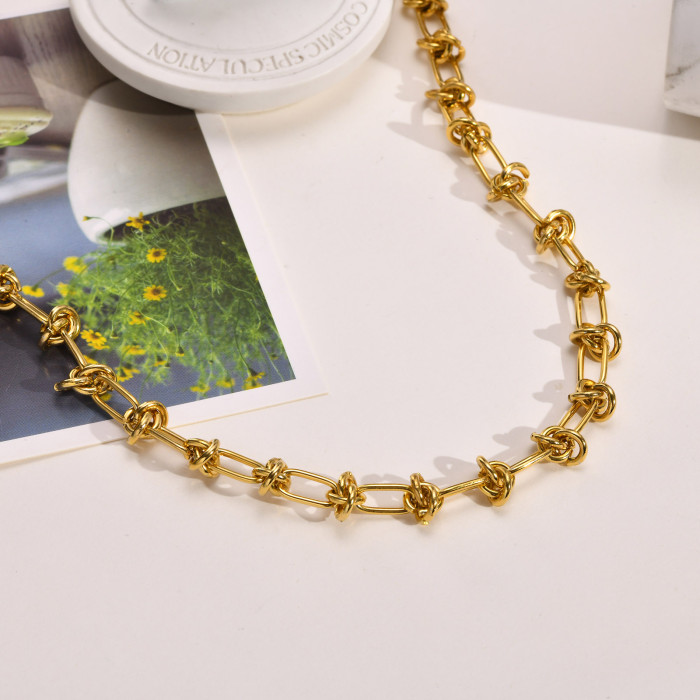 Wholesale Stainless Steel Knot Chain Necklace