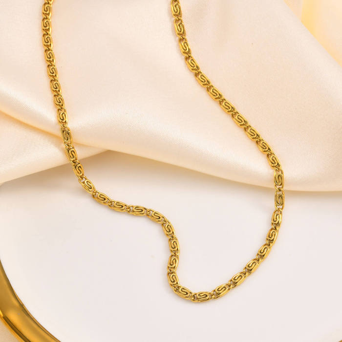 Wholesale Stainless Steel Paperclip Chain Necklace