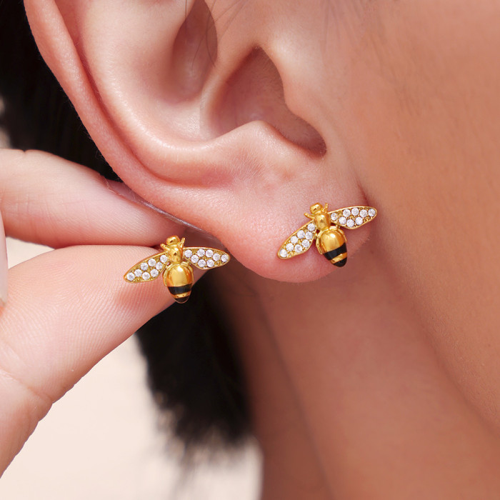 Wholesale Stainless Steel Bee Jewelry Set