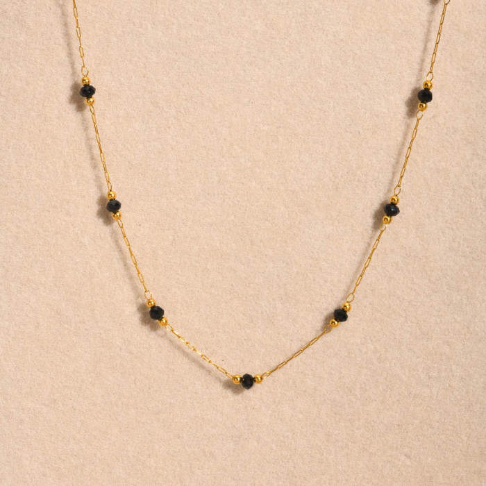 Wholesale Women's Stainless Steel Beaded Necklace
