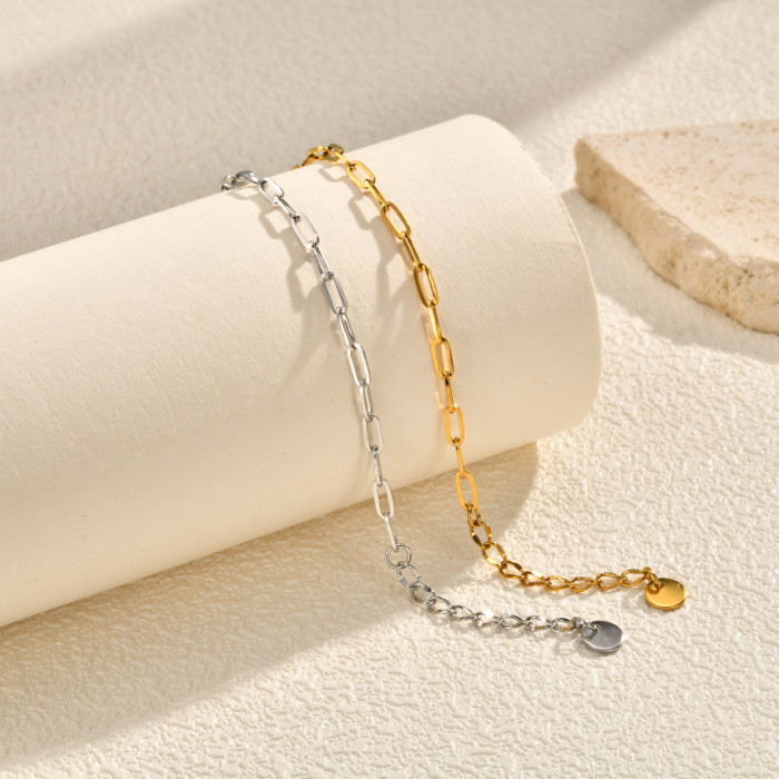 Wholesale Stainless Steel Paperclip Link Chain Bracelet