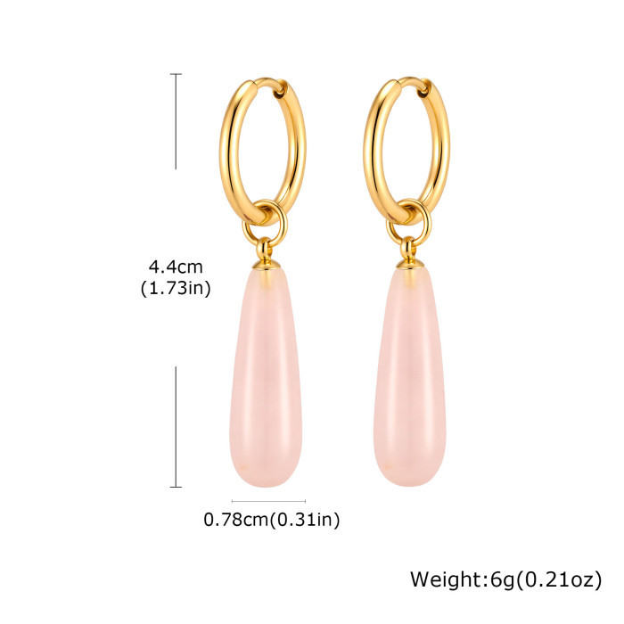 Wholesale Stainless Steel Gemstone Earrings