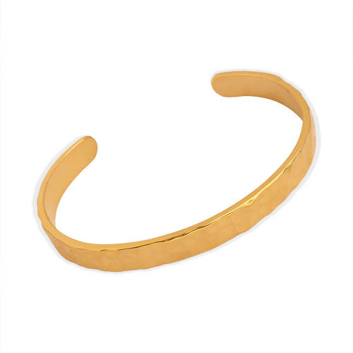 Wholesale Stainless Steel Hammered Cuff Bangle