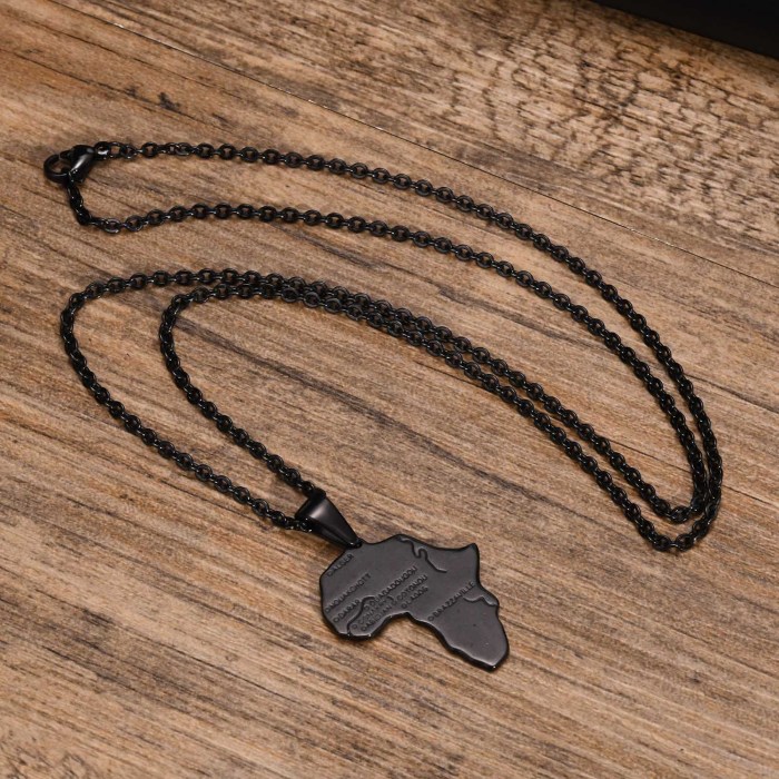Wholesale Stainless Steel Gold African Map Pendant