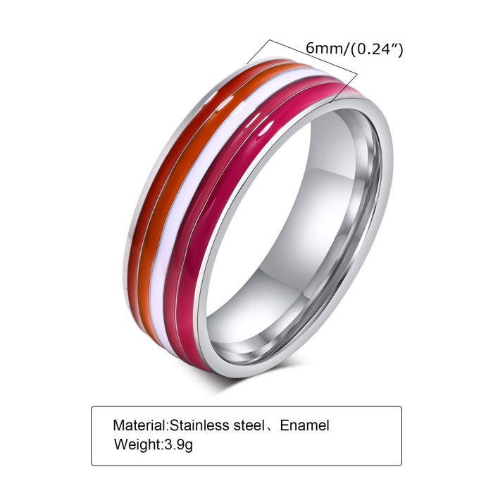 Wholesale Stainless Steel 2021 New Style Rainbow Ring