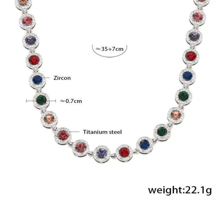 Wholesale Stainless Steel CZ Tennis Necklace and Bracelet Set
